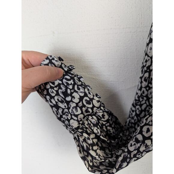 NWT L Academie Joyce Dress Womens Medium Black White Leopard Cocktail Mini - Picture 4 of 10